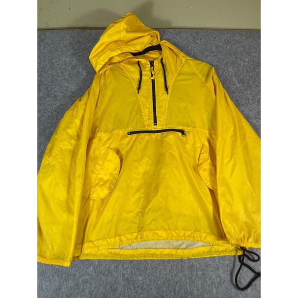 Vintage 90s Gap Anorak Hooded Jacket Mens Small Yellow Windbreaker Lightweight - Picture 1 of 9